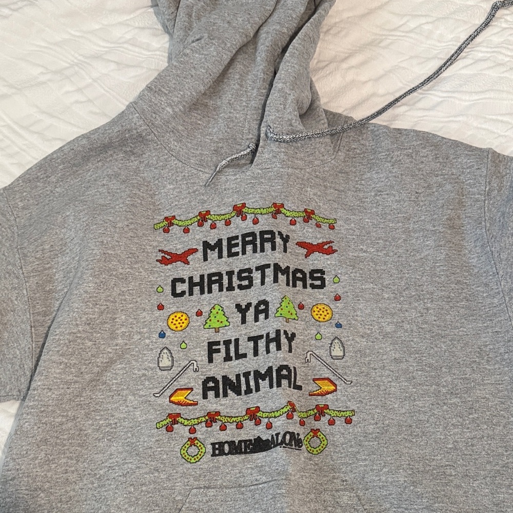 Gildan Home Alone Hoodie with Festive Print